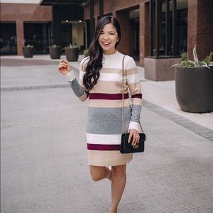 Striped sweater dress